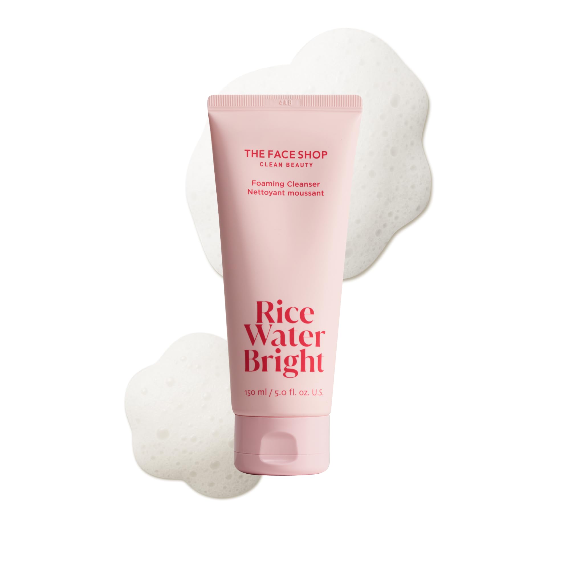 The Face Shop Rice Water Bright Foaming Cleanser with Ceramide – Gentle Moisturizing Face Wash, 150 ml